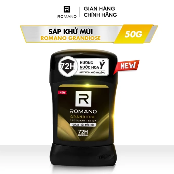 [Gift]Sáp ngăn mùi cho nam Romano 50g - Khử mùi 72H - 73.000₫ - Grandiose